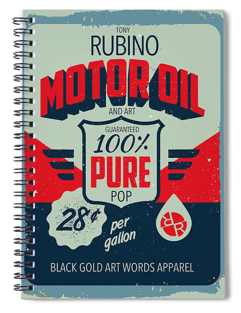 Rubino Motor Oil 2 - Spiral Notebook Spiral Notebook Pixels 6