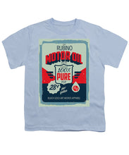 Rubino Motor Oil 2 - Youth T-Shirt Youth T-Shirt Pixels Light Blue Small 