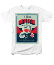 Rubino Motor Oil 2 - Men's T-Shirt  (Regular Fit) Men's T-Shirt (Regular Fit) Pixels White Small 