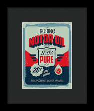 Rubino Motor Oil 2 - Framed Print Framed Print Pixels 6.000" x 8.000" Black Black