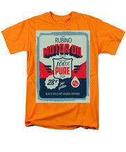 Rubino Motor Oil 2 - Men's T-Shirt  (Regular Fit) Men's T-Shirt (Regular Fit) Pixels Orange Small 