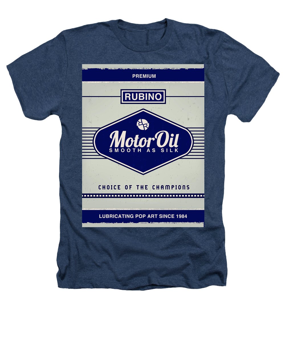 Rubino Motor Oil - Heathers T-Shirt Heathers T-Shirt Pixels Navy Small 