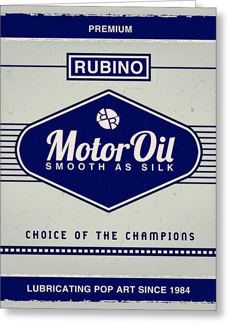 Rubino Motor Oil - Greeting Card Greeting Card Pixels Single Card  