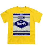 Rubino Motor Oil - Youth T-Shirt Youth T-Shirt Pixels Yellow Small 