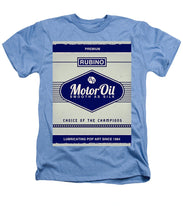 Rubino Motor Oil - Heathers T-Shirt Heathers T-Shirt Pixels Light Blue Small 