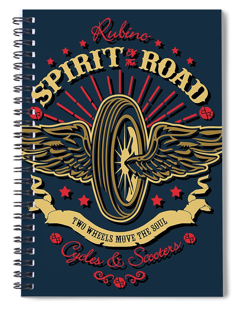 Rubino Motorcycle And Scooters - Spiral Notebook Spiral Notebook Pixels 6