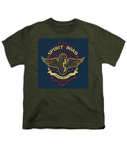 Rubino Motorcycle And Scooters - Youth T-Shirt Youth T-Shirt Pixels Military Green Small 