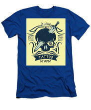 Rubino Motorcycle And Tattoo Skull - Men's T-Shirt (Athletic Fit) Men's T-Shirt (Athletic Fit) Pixels Royal Small 