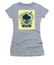 Rubino Motorcycle And Tattoo Skull - Women's T-Shirt (Athletic Fit) Women's T-Shirt (Athletic Fit) Pixels Heather Small 