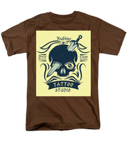Rubino Motorcycle And Tattoo Skull - Men's T-Shirt  (Regular Fit) Men's T-Shirt (Regular Fit) Pixels Coffee Small 