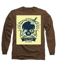 Rubino Motorcycle And Tattoo Skull - Long Sleeve T-Shirt Long Sleeve T-Shirt Pixels Coffee Small 
