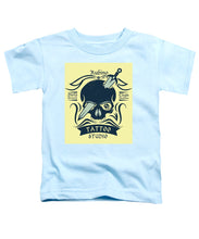 Rubino Motorcycle And Tattoo Skull - Toddler T-Shirt Toddler T-Shirt Pixels Light Blue Small 