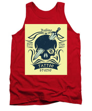 Rubino Motorcycle And Tattoo Skull - Tank Top Tank Top Pixels Red Small 