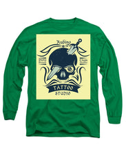 Rubino Motorcycle And Tattoo Skull - Long Sleeve T-Shirt Long Sleeve T-Shirt Pixels Kelly Green Small 