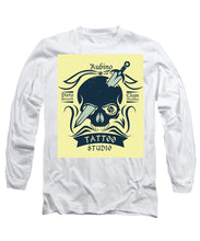 Rubino Motorcycle And Tattoo Skull - Long Sleeve T-Shirt Long Sleeve T-Shirt Pixels White Small 
