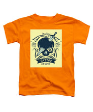 Rubino Motorcycle And Tattoo Skull - Toddler T-Shirt Toddler T-Shirt Pixels Orange Small 