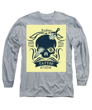 Rubino Motorcycle And Tattoo Skull - Long Sleeve T-Shirt Long Sleeve T-Shirt Pixels Heather Small 