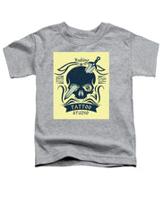 Rubino Motorcycle And Tattoo Skull - Toddler T-Shirt Toddler T-Shirt Pixels Heather Small 