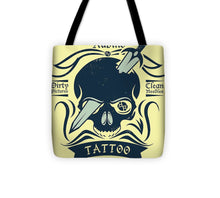 Rubino Motorcycle And Tattoo Skull - Tote Bag Tote Bag Pixels 13" x 13"  