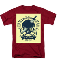 Rubino Motorcycle And Tattoo Skull - Men's T-Shirt  (Regular Fit) Men's T-Shirt (Regular Fit) Pixels Cardinal Small 