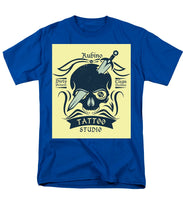 Rubino Motorcycle And Tattoo Skull - Men's T-Shirt  (Regular Fit) Men's T-Shirt (Regular Fit) Pixels Royal Small 