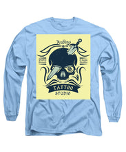 Rubino Motorcycle And Tattoo Skull - Long Sleeve T-Shirt Long Sleeve T-Shirt Pixels Carolina Blue Small 