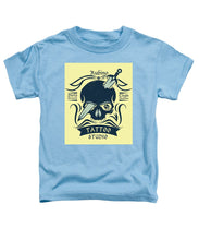 Rubino Motorcycle And Tattoo Skull - Toddler T-Shirt Toddler T-Shirt Pixels Carolina Blue Small 