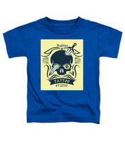 Rubino Motorcycle And Tattoo Skull - Toddler T-Shirt Toddler T-Shirt Pixels Royal Small 
