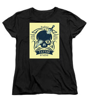 Rubino Motorcycle And Tattoo Skull - Women's T-Shirt (Standard Fit) Women's T-Shirt (Standard Fit) Pixels Black Small 