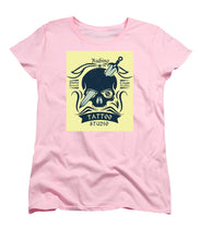 Rubino Motorcycle And Tattoo Skull - Women's T-Shirt (Standard Fit) Women's T-Shirt (Standard Fit) Pixels Pink Small 