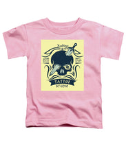 Rubino Motorcycle And Tattoo Skull - Toddler T-Shirt Toddler T-Shirt Pixels Pink Small 