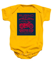 Rubino Motorcycle Club - Baby Onesie Baby Onesie Pixels Gold Small 