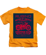 Rubino Motorcycle Club - Kids T-Shirt Kids T-Shirt Pixels Gold Small 