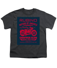 Rubino Motorcycle Club - Youth T-Shirt Youth T-Shirt Pixels Charcoal Small 