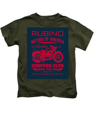 Rubino Motorcycle Club - Kids T-Shirt Kids T-Shirt Pixels Military Green Small 
