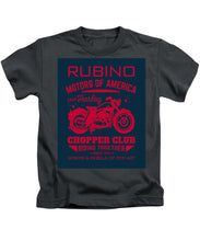 Rubino Motorcycle Club - Kids T-Shirt Kids T-Shirt Pixels Charcoal Small 