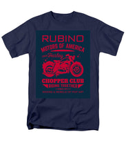 Rubino Motorcycle Club - Men's T-Shirt  (Regular Fit) Men's T-Shirt (Regular Fit) Pixels Navy Small 