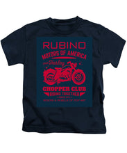 Rubino Motorcycle Club - Kids T-Shirt Kids T-Shirt Pixels Navy Small 
