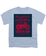Rubino Motorcycle Club - Youth T-Shirt Youth T-Shirt Pixels Light Blue Small 
