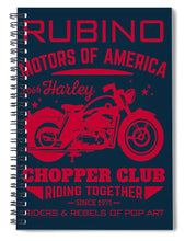 Rubino Motorcycle Club - Spiral Notebook Spiral Notebook Pixels 6" x 8"  