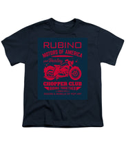 Rubino Motorcycle Club - Youth T-Shirt Youth T-Shirt Pixels Navy Small 