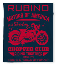 Rubino Motorcycle Club - Blanket Blanket Pixels 50" x 60" Plush Fleece 
