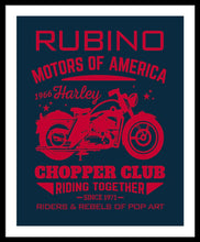 Rubino Motorcycle Club - Framed Print Framed Print Pixels 28.750" x 36.000" Black White
