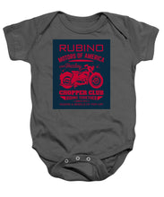 Rubino Motorcycle Club - Baby Onesie Baby Onesie Pixels Charcoal Small 