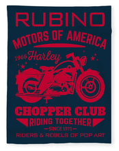 Rubino Motorcycle Club - Blanket Blanket Pixels 60" x 80" Plush Fleece 