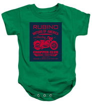 Rubino Motorcycle Club - Baby Onesie Baby Onesie Pixels Kelly Green Small 