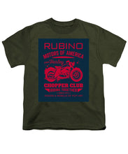 Rubino Motorcycle Club - Youth T-Shirt Youth T-Shirt Pixels Military Green Small 