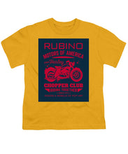 Rubino Motorcycle Club - Youth T-Shirt Youth T-Shirt Pixels Gold Small 