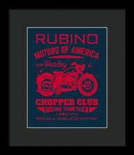 Rubino Motorcycle Club - Framed Print Framed Print Pixels 8.000" x 10.000" Black Black