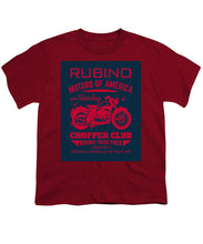 Rubino Motorcycle Club - Youth T-Shirt Youth T-Shirt Pixels Cardinal Small 